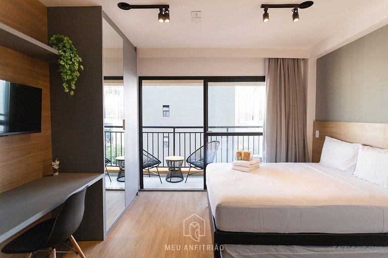 3 people & leisure 350m of Sírio-Libanês Hospital