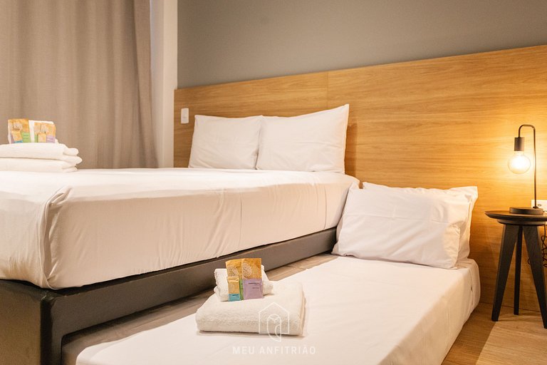 3 people & leisure 350m of Sírio-Libanês Hospital