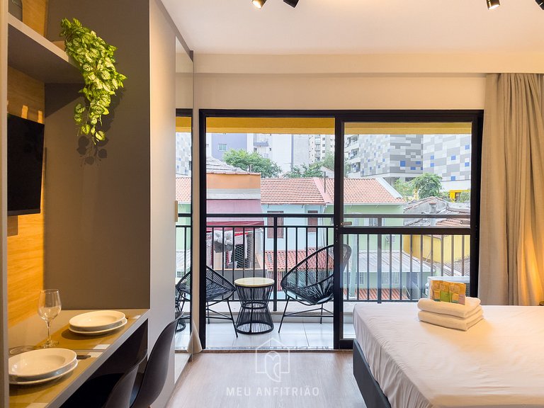 Full studio and leisure near the Frei Caneca Mall