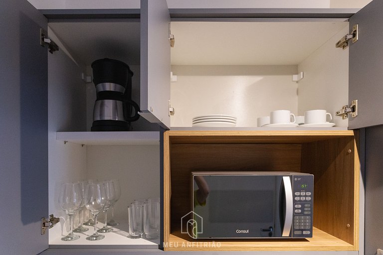 Full studio and leisure near the Frei Caneca Mall