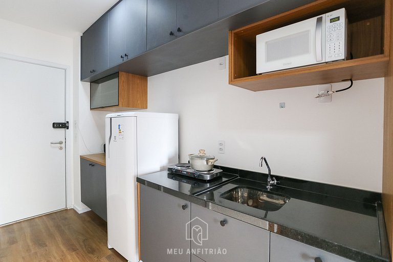 Studio with balcony and leisure near Saúde subway