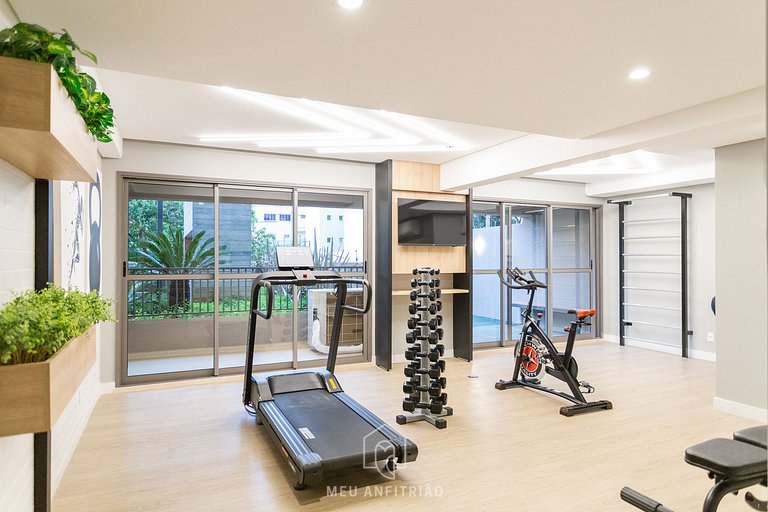 Studio with balcony and leisure near Saúde subway