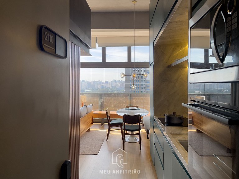 35m² apartment w/ garage 1km from Ibirapuera Park