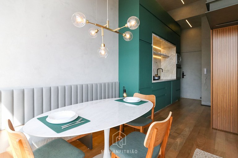 35m² apartment w/ garage 1km from Ibirapuera Park