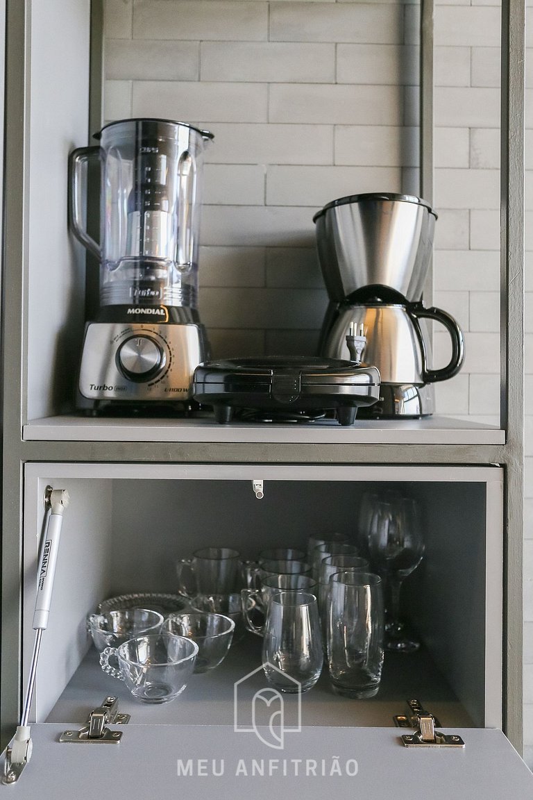 30m² apartment with mezzanine near Ibirapuera Park