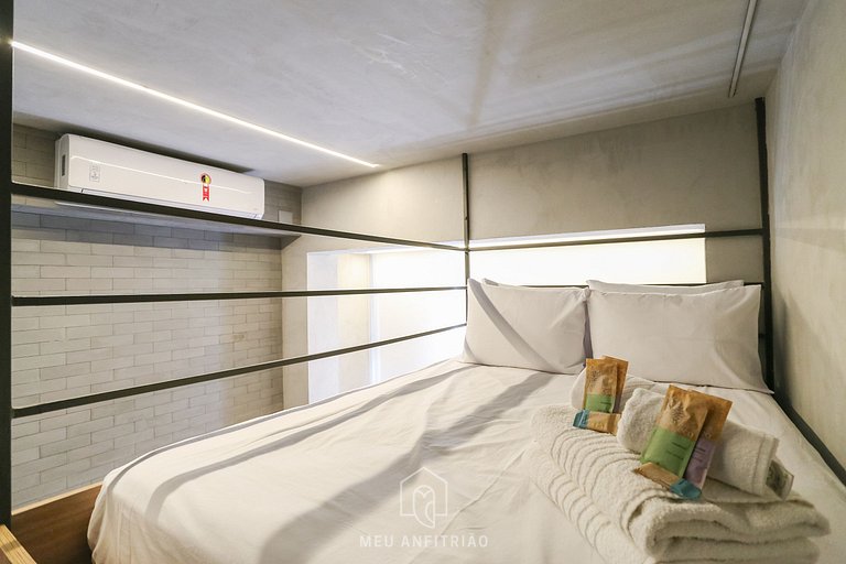 30m² apartment with mezzanine near Ibirapuera Park