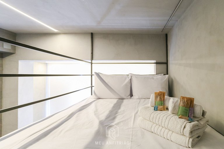 30m² apartment with mezzanine near Ibirapuera Park