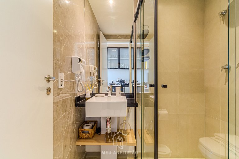 Complete studio for 2 w/ leisure in Paraíso subway