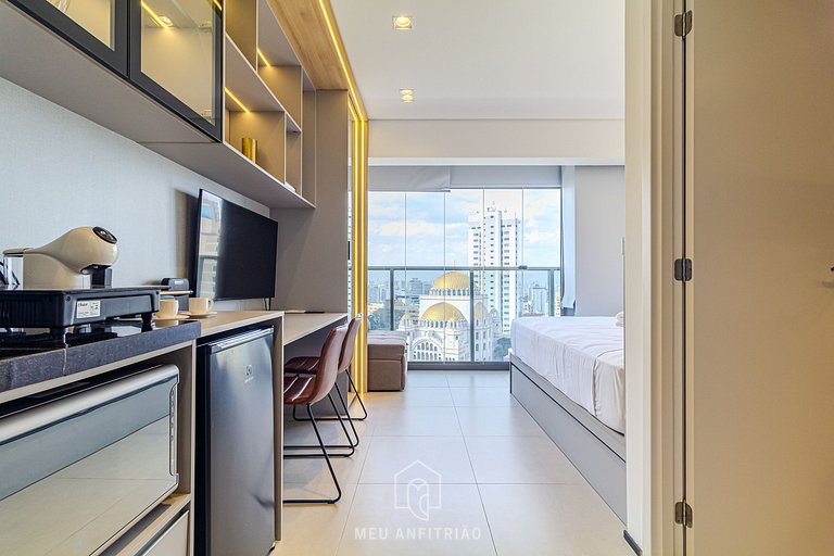 Complete studio for 2 w/ leisure in Paraíso subway