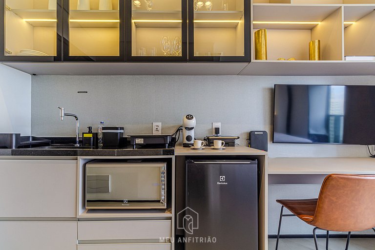 Complete studio for 2 w/ leisure in Paraíso subway