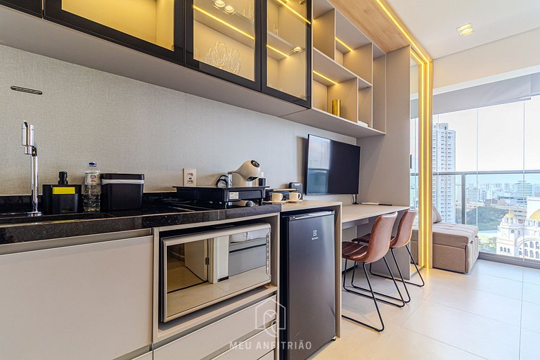 Complete studio for 2 w/ leisure in Paraíso subway