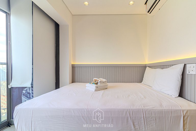 Complete studio for 2 w/ leisure in Paraíso subway