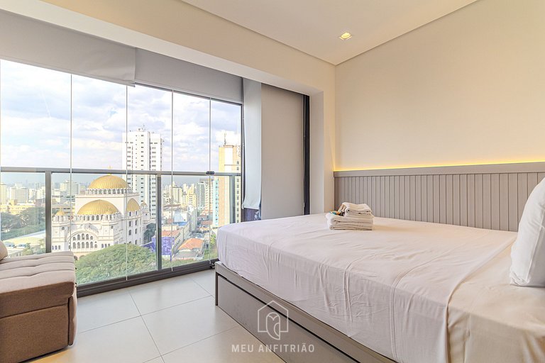 Complete studio for 2 w/ leisure in Paraíso subway