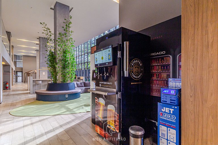 Complete studio for 2 w/ leisure in Paraíso subway