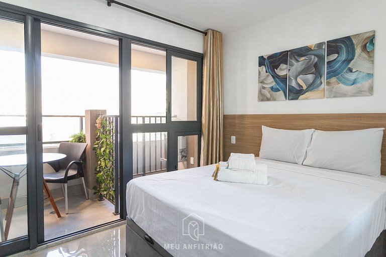 Balcony, complete leisure 300m from Allianz Parque