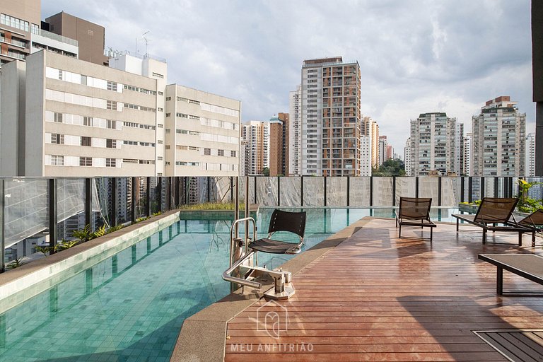 Balcony, complete leisure 300m from Allianz Parque