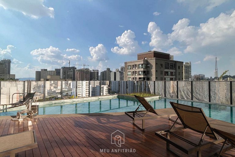 Balcony, complete leisure 300m from Allianz Parque