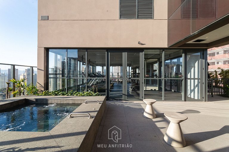 Balcony, complete leisure 300m from Allianz Parque