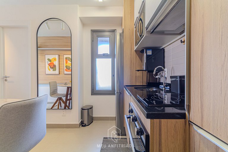 Studio p/2, cozinha completa perto do aeroporto