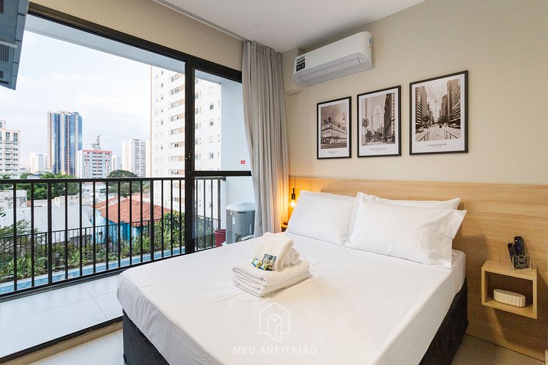 Balcony, pool, gym, 400m from Allianz Parque