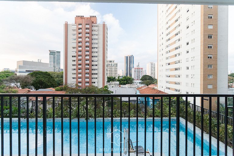 Balcony, pool, gym, 400m from Allianz Parque