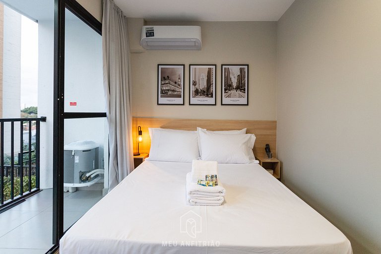 Balcony, pool, gym, 400m from Allianz Parque