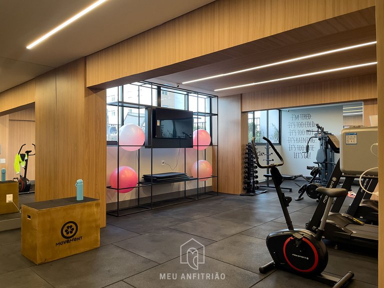 Balcony, pool, gym, 400m from Allianz Parque