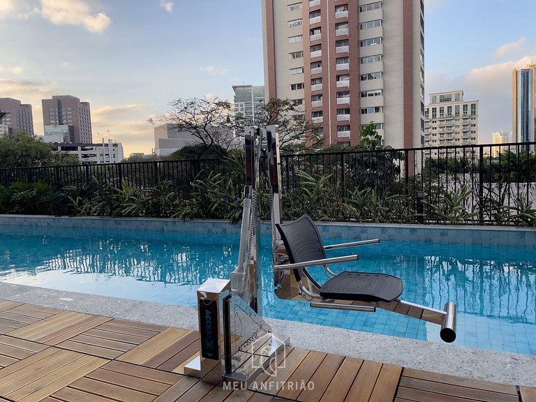 Balcony, pool, gym, 400m from Allianz Parque