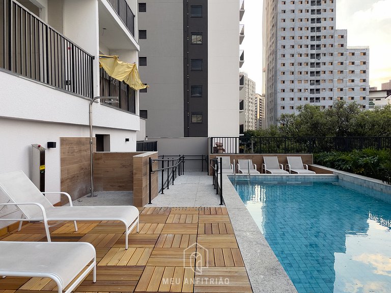 Balcony, pool, gym, 400m from Allianz Parque