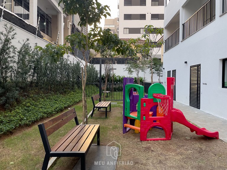 Balcony, pool, gym, 400m from Allianz Parque