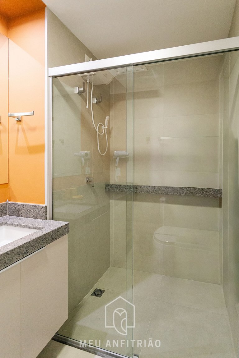 Studio p/ 3, academia a 750m do Allianz Parque