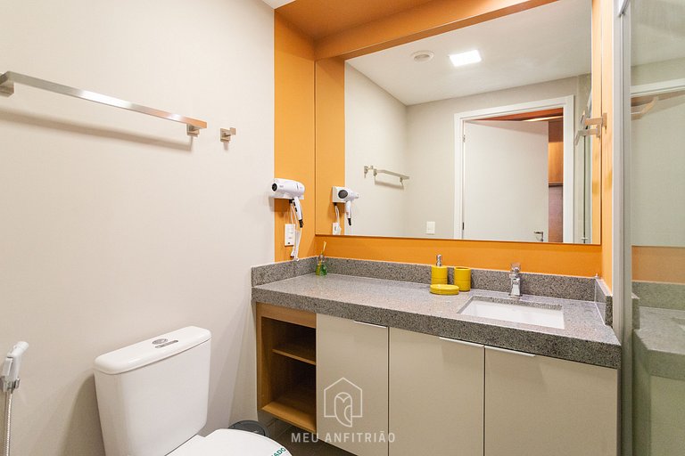 Studio p/ 3, academia a 750m do Allianz Parque