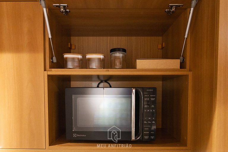 Studio p/ 3, academia a 750m do Allianz Parque