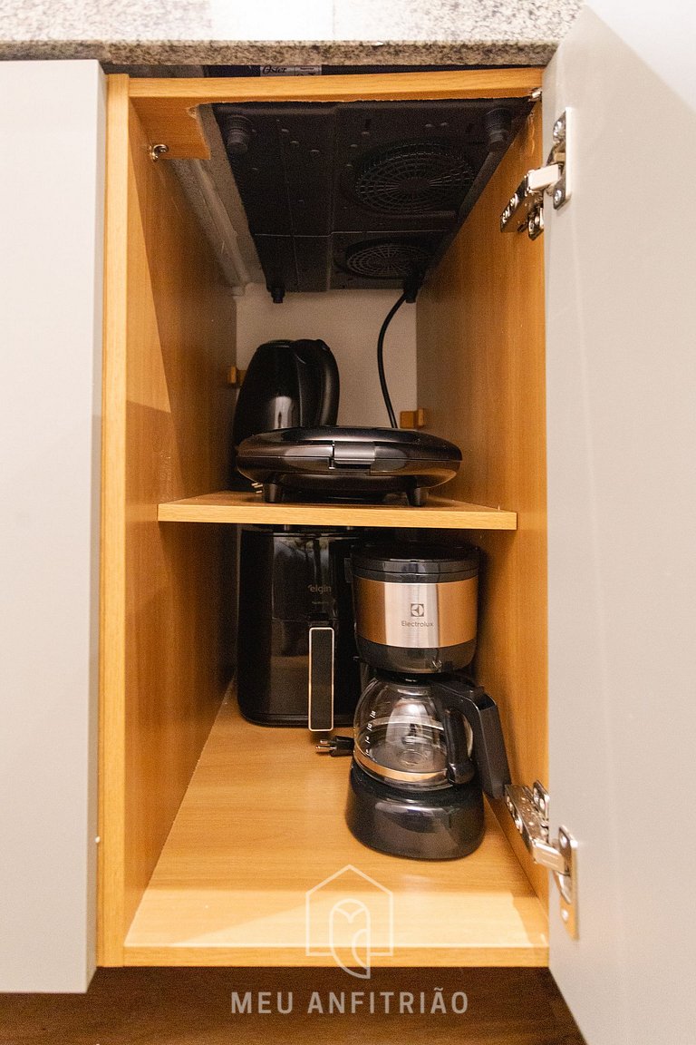 Studio p/ 3, academia a 750m do Allianz Parque