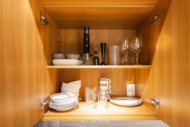 Studio p/ 3, academia a 750m do Allianz Parque