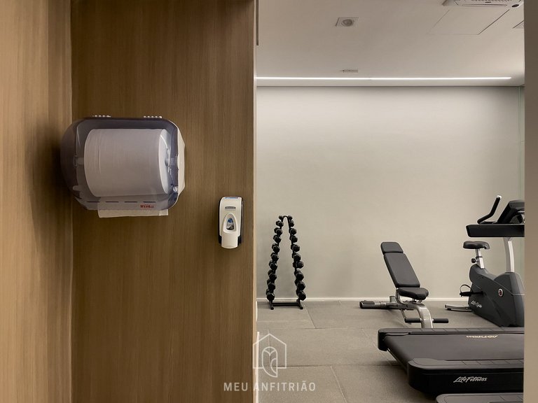 Studio p/ 3, academia a 750m do Allianz Parque