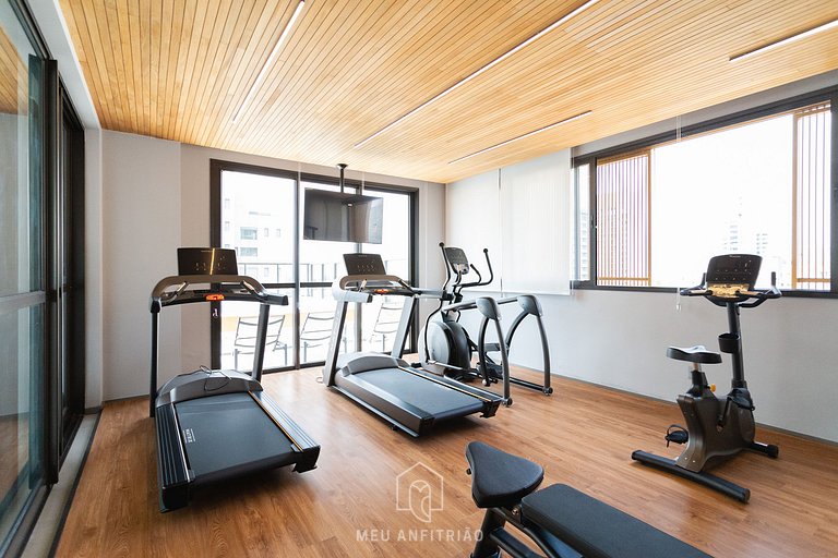 2 people | Gym | 700m from Ibirapuera Park