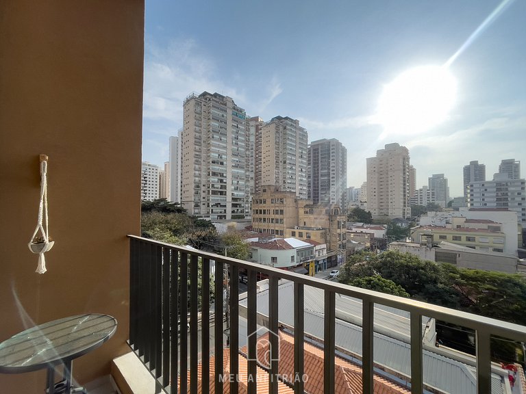 Studio p/ 3, lazer a 600m do Allianz Parque