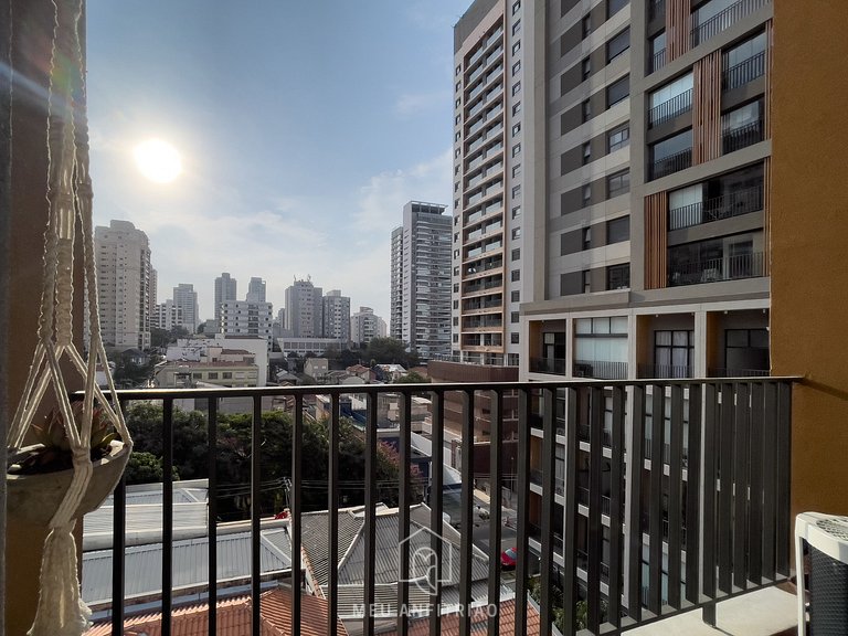 Studio p/ 3, lazer a 600m do Allianz Parque