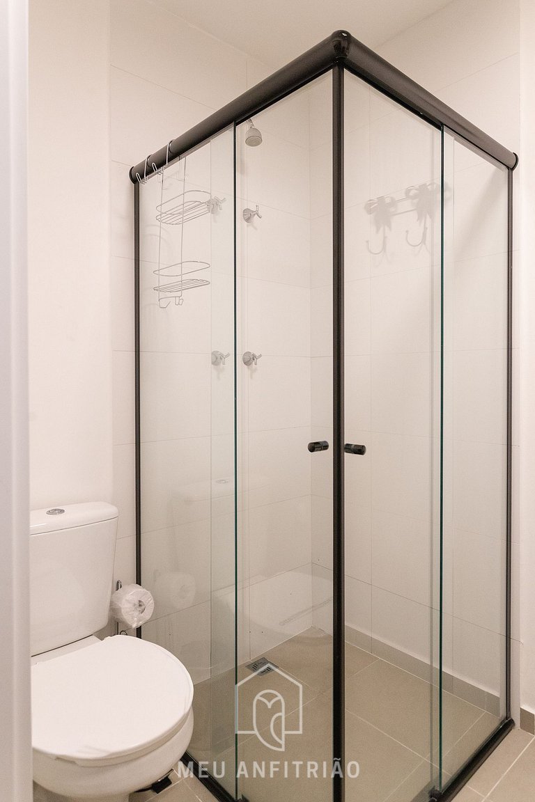 Studio p/ 3, lazer a 600m do Allianz Parque