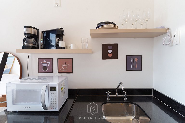 Studio p/ 3, lazer a 600m do Allianz Parque