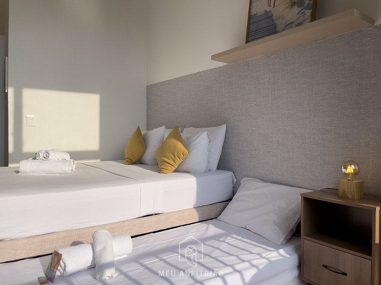 Studio p/ 3, lazer a 600m do Allianz Parque