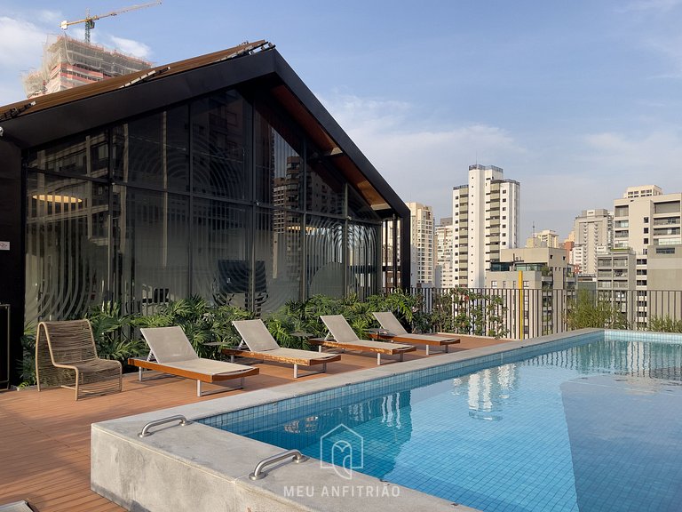 Studio p/4, lazer completo perto do Allianz/PUC-SP