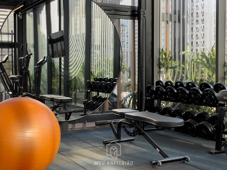 Studio for 4, complete leisure near Allianz Parque