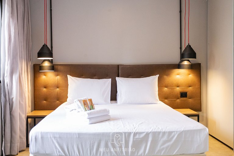 Studio amplo, piscina, lazer e vaga de garagem