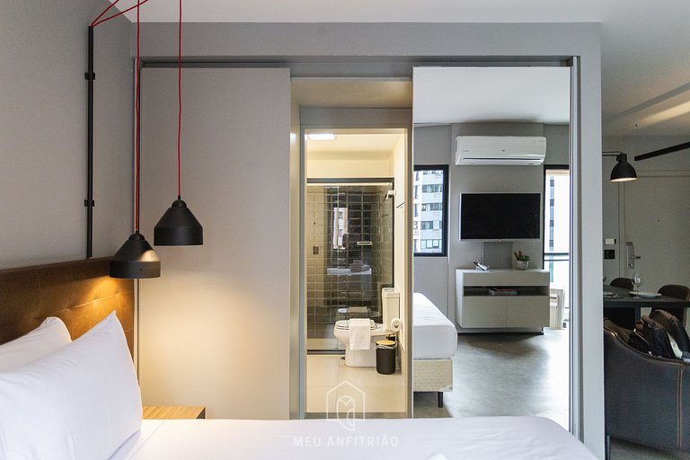 Spacious studio, pool, leisure and parking space