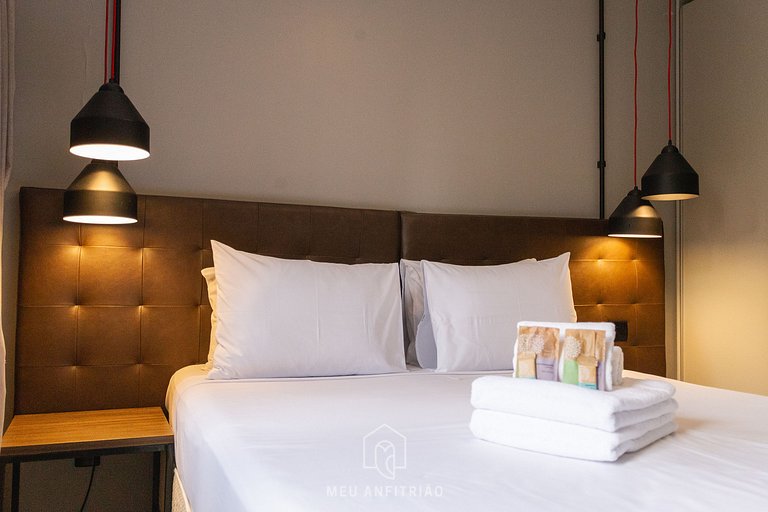 Studio amplo, piscina, lazer e vaga de garagem