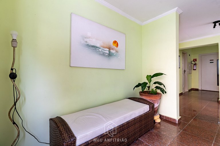 Vista p/ o mar | Apto p/ 6 | Garagem | 500m praia