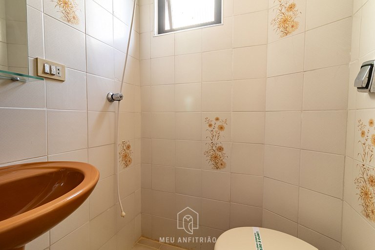 Vista p/ o mar | Apto p/ 6 | Garagem | 500m praia