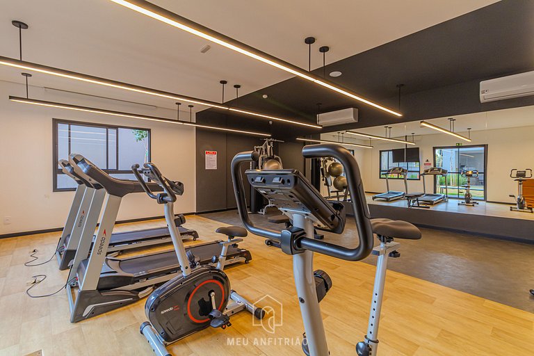 Apto p/ 3 pessoas com varanda a 1km do aeroporto